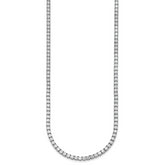 14k White Gold 16 1/2 carat Lab Grown Diamond VS/SI+ G+ Complete Round 22 inch Straight Tennis Necklace